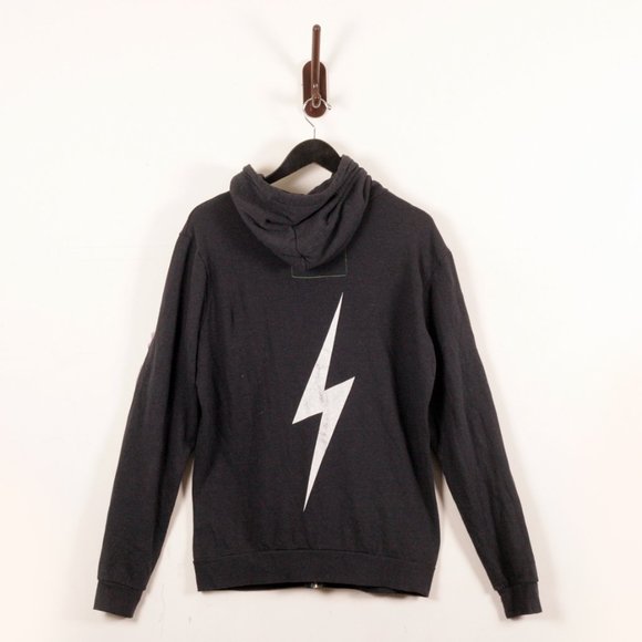 Aviator Nation Bolt Hoodie in Charcoal White XL - Picture 7 of 12